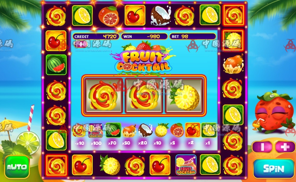 《Fruit Cocktail Slot Game》源码 手游-第3张