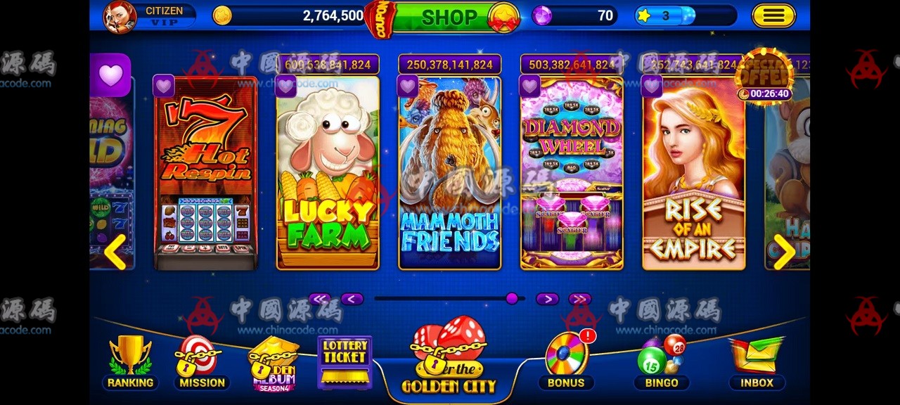 【置顶】英文SLOTS《Golden City Casino》源码 H5-第16张