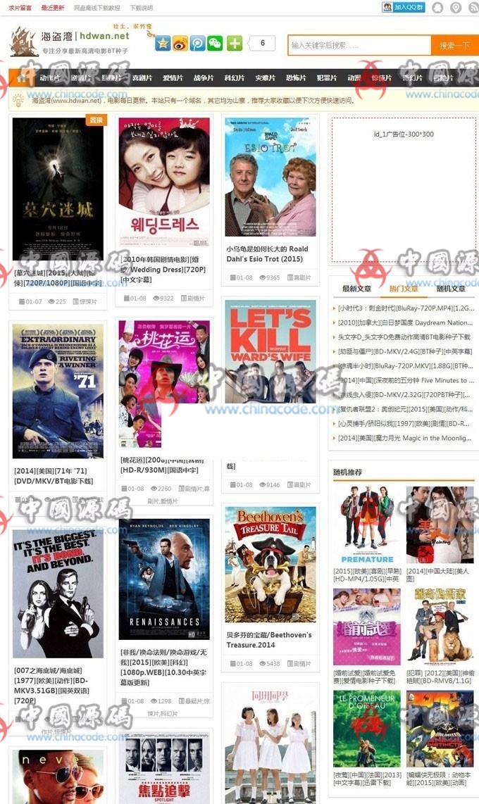帝国CMS源码《海盗湾》修复版bt天堂电影BT种子下载站源码 - 网站源码 --飞猪资源网