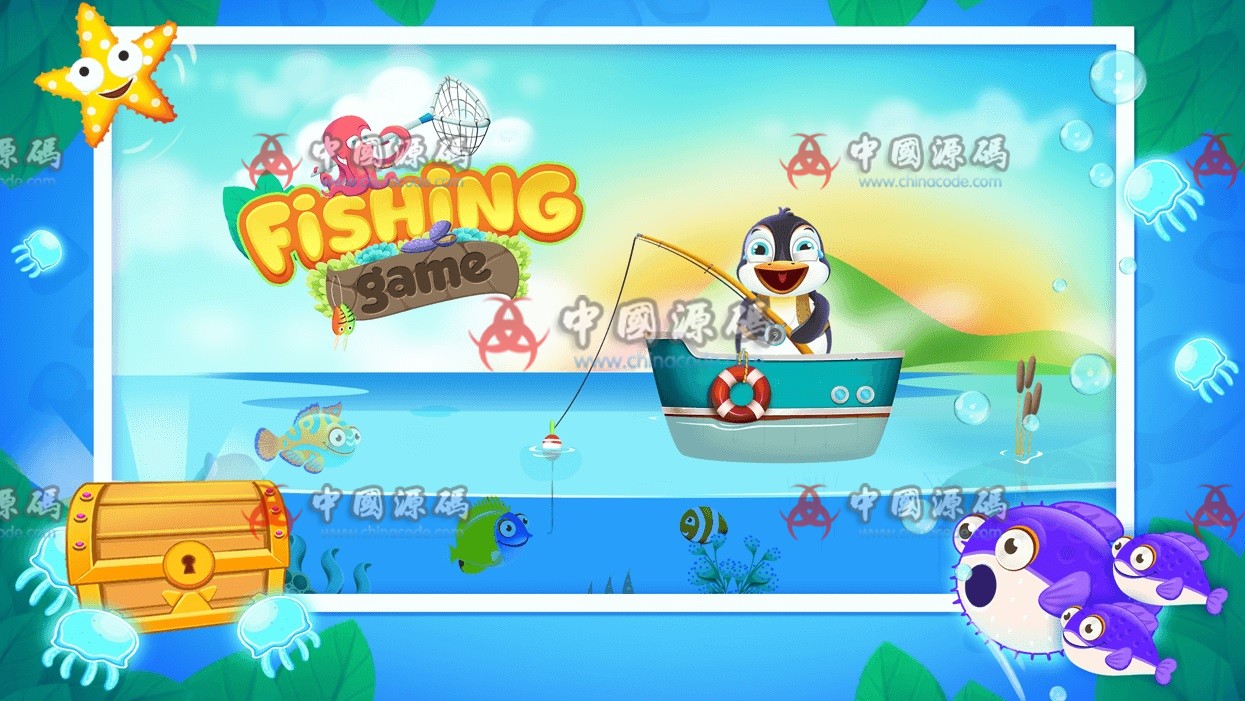 《Deep Sea Fishing Mania》源码 - 手游源码 - **Updated to UNITY 2018** It’s a nice sunny day and our little friend, decided to go on a fishing trip for cute sea animals and fishes to put in his little aquarium – come and experience the joy! But, remember, the Happy Penguin-飞猪资源网