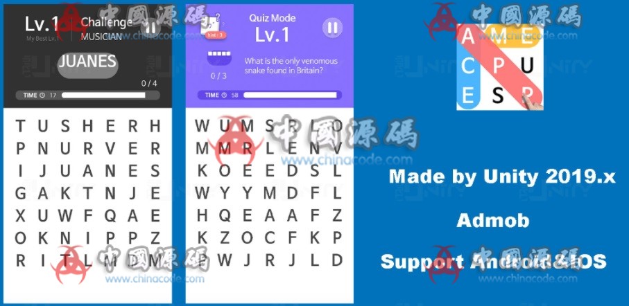 《Word Game Pro》源码 - 手游源码 - Description Word Game Pro is a complete project template that will help you create a great word game. You only need change the graphic-飞猪资源网
