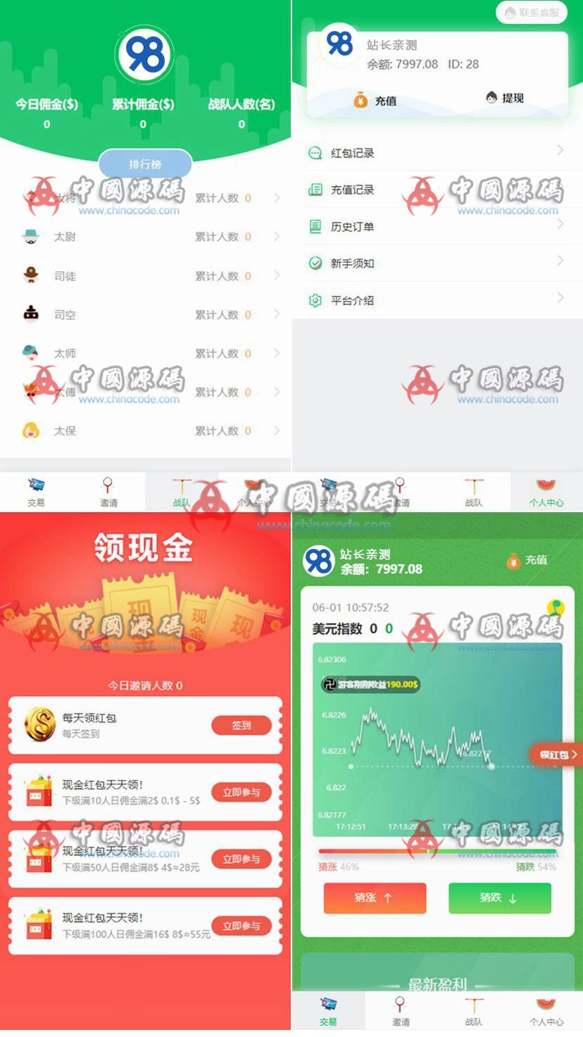 202005小清新币圈免公众号版+对接支付+推广K线正常完美源码 - 网站源码 --飞猪资源网