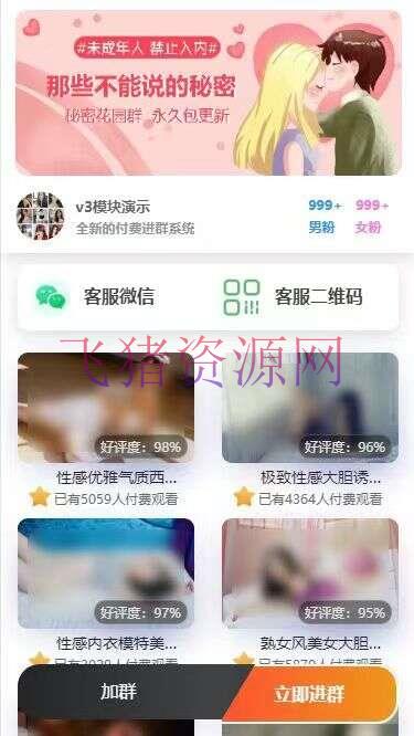 【网站源码】最新v3付费进群系统，非市面上泛滥版本，wordpress版本v3 - wordpress模板插件 --飞猪资源网
