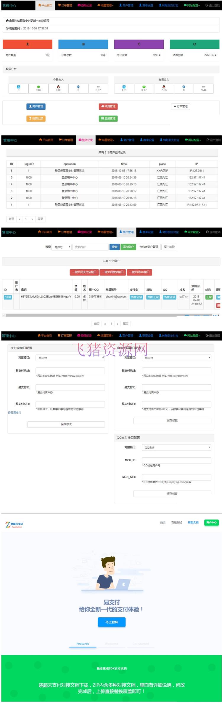 可运营版本四方易支付全套源码解密+新功能 亲测无问题 - 免费源码 --飞猪资源网