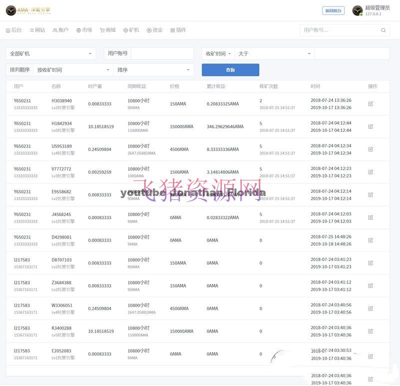 【区块链源码】最新的网易星球GEC挖矿系统修复版 章鱼星球挖矿系统源码 区块链虚拟币交易源码 基于ThinkPHP5开发 - 区块链源码 --飞猪资源网