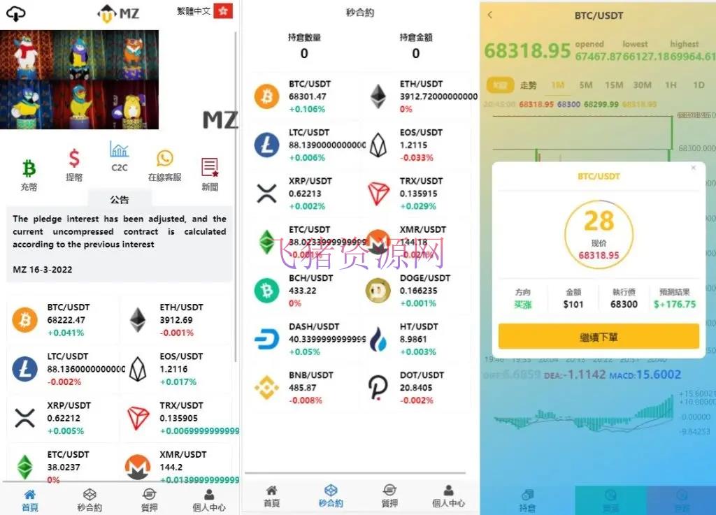 图片[3]-【网站源码】4语言微盘仿交易所源码/K线正常/秒合约/质押-吾图资源网
