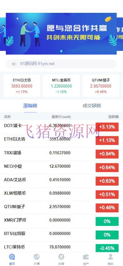 【网站源码】微交所中英文双语言微盘外汇源码 - 区块链源码 --飞猪资源网