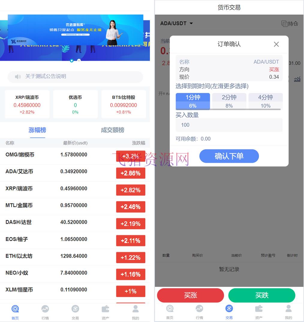 【区块链】微交所fastadmin框架双语言外汇系统/微盘系统仿交易所/USDT支付 - 区块链源码 --飞猪资源网