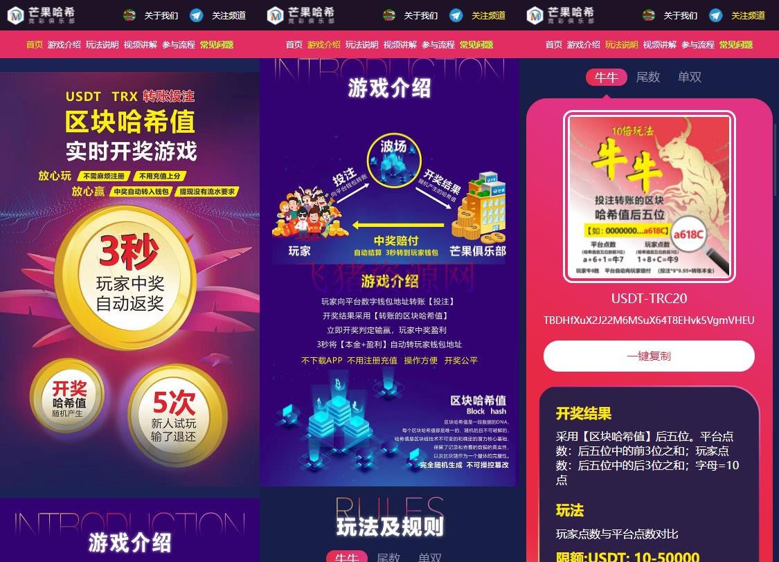 【区块链源码】哈希值竞猜源码纯合约的返奖源码 - 区块链源码 --飞猪资源网