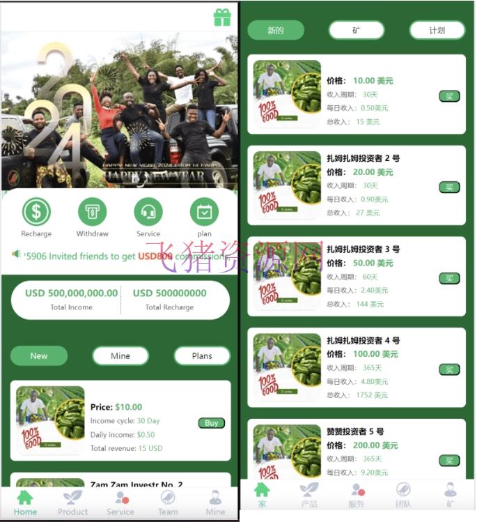 【网站源码】绿色果蔬投资源码 海外农业绿色投资源码 前端支持多语言 - 其他源码 --飞猪资源网
