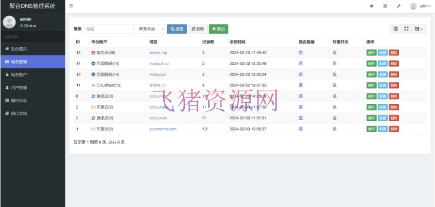 图片[2]-【网站源码】彩虹聚合DNS管理系统v1.0全新发布-吾图资源网