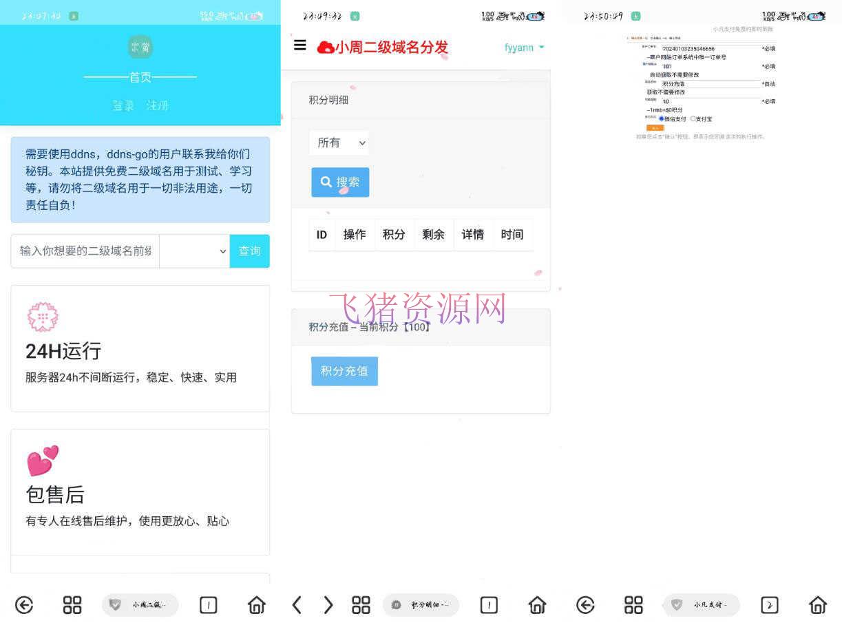 PHP二级域名分发系统源码 二级域名分发网站源码 对接易支付源码 - PHP源码 --飞猪资源网
