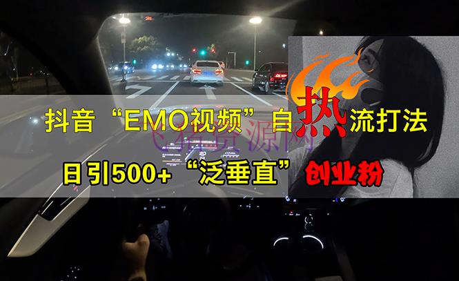 【抖音运营】抖音EMO视频自热打法，日引500+“泛笔直”创业粉 - 抖音快手 - EMO视频, 抖音运营, 短视频运营-飞猪资源网