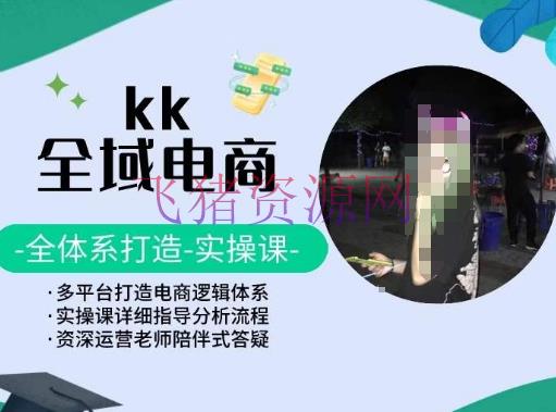 【电商运营】KK全域电商，全系统打造实操课，多渠道打造电商逻辑系统 - 抖音小店 - 全域电商, 电商运营-飞猪资源网