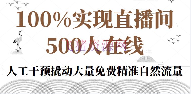 [直播运营] 100%完成直播间500人在线私家课，人工干预撬动很多免费精准天然流量 - 抖音小店 - 电商运营, 直播, 短视频, 自媒体运营-飞猪资源网
