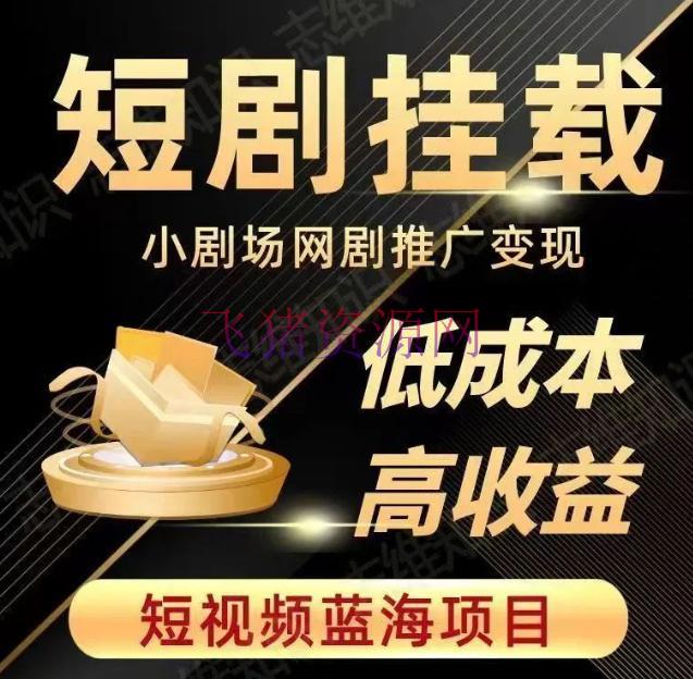 【短视频运营】2023年短视频蓝海项目：抖音快手短剧推行攻略，低成本高收益实战教程 - 抖音快手 - 快手, 抖音, 短视频运营-飞猪资源网
