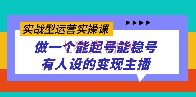实战型运营实操课，做一个能起号能稳号有人设的变现主播 - 抖音快手 --飞猪资源网