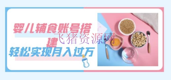 【抖音快手】把握婴儿辅食账号建立技巧，月入过万不是梦（教程 资料） - 抖音快手 - 婴儿辅食, 短视频运营, 网赚项目-飞猪资源网