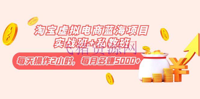 【淘宝运营】淘宝虚拟电商蓝海项目实战班+私教班：每天操作2小时，每月多赚5000+ - 淘宝 - 教程, 电商运营, 虚拟电商, 虚拟项目, 运营-飞猪资源网