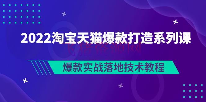 【淘宝运营】2022淘宝天猫打造爆款系列课，爆款落地实战教程（价值1980元） - 淘宝 - 天猫运营, 电商运营, 直播, 运营-飞猪资源网