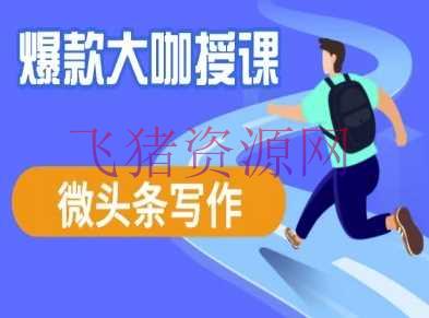 【网赚项目】微头条写作课程，爆款大咖教你微头条流量变现 - 网赚项目 - 微头条, 网赚项目-飞猪资源网