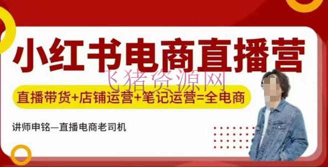 【网赚项目】小红书电商直播训练营，直播带货+店肆运营+笔记运营 - 网赚项目 - 小红书电商, 直播带货, 网赚项目-飞猪资源网