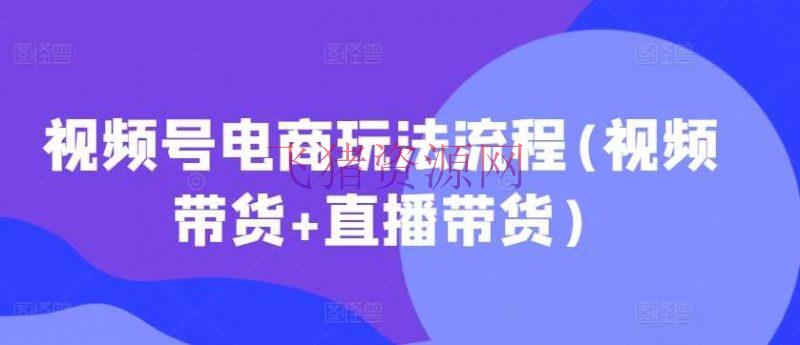 【网赚项目】视频号电商玩法流程，视频带货+直播带货【更新2025年1月】 - 网赚项目 - 网赚项目, 视频号电商, 视频带货-飞猪资源网