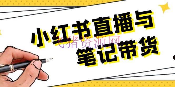 小红书直播与笔记带货：选品、上架、笔记写作、视频剪辑及直播话术等 - 网赚项目 --飞猪资源网