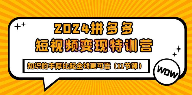 【电商运营】多多短视频变现特训班，常识的丰盛比起金钱更牢靠（十一节课） - 拼多多 - 多多短视频, 电商运营, 短视频变现-飞猪资源网