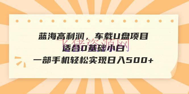 【网赚项目】晋级暴利车载U盘私域玩法，0根底小白也能轻松日入多张【揭秘】 - 网赚项目 - 网赚项目, 车载U盘-飞猪资源网