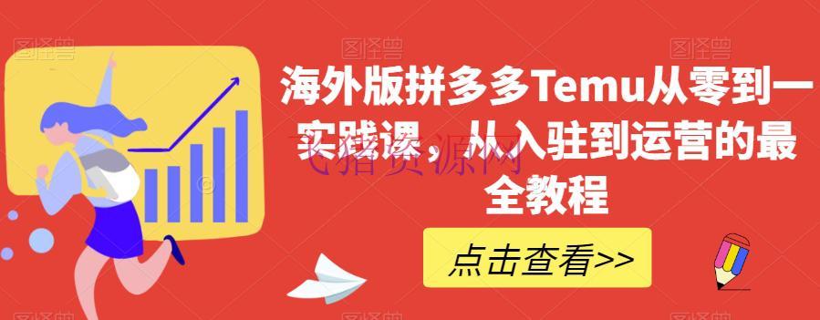 【境外电商】海外版拼多多TEMU从零到一实践课，从入驻到运营的最全教程 - 拼多多 - 境外电商, 多多TEMU, 跨境电商-飞猪资源网