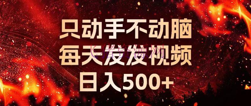 【网赚项目】种草渠道发短视频，只着手不动脑，每天发发视频，日入500+ - 网赚项目 - 短视频运营, 网赚项目-飞猪资源网
