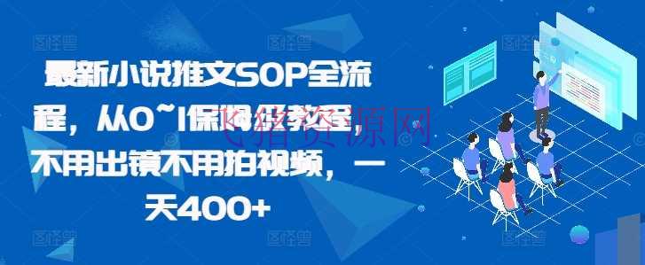 【网赚项目】最新小说推文SOP全流程，从0~1保姆级教程，不必出镜不必拍视频，一天400+ - 网赚项目 - 小说推文, 网赚项目-飞猪资源网