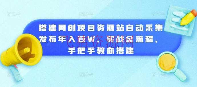 【网赚项目】建立网创项目资源站主动收集发布年入百W，实战全流程，手把手教你建立【揭秘】 - 网赚项目 - 网赚项目, 资源站-飞猪资源网