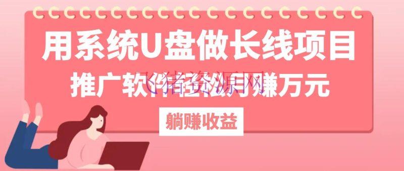 【网赚项目】用体系U盘做长线项目，推行软件轻松月赚万元（附制造教程+软件） - 网赚项目 - 系统U盘, 网赚项目-飞猪资源网