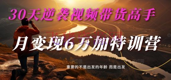 【网赚项目】30天逆袭视频带货高手，单月变现6万加特训营-麦子甜 - 网赚项目 - 网赚项目, 视频带货-飞猪资源网