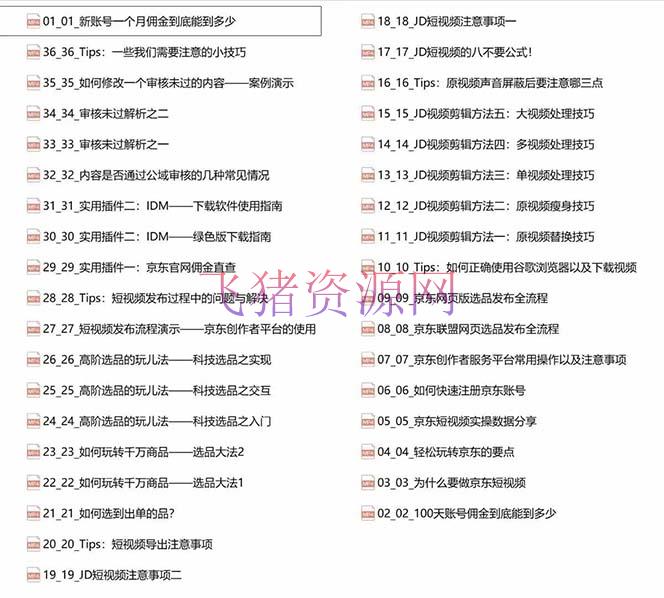 【网赚项目】京东-短视频带货实战课-升级版，完成单人高额佣钱的具体操作过程 - 网赚项目 - 京东短视频, 短视频带货, 网赚项目-飞猪资源网