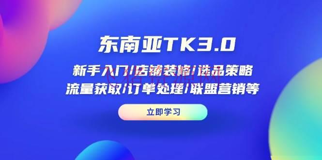 【跨境电商】东南亚TK3.0：新手入门/店肆装饰/选品战略/流量获取/订单处理/联盟营销等 - 跨境电商 - tiktok, 东南亚, 东南亚TK-飞猪资源网