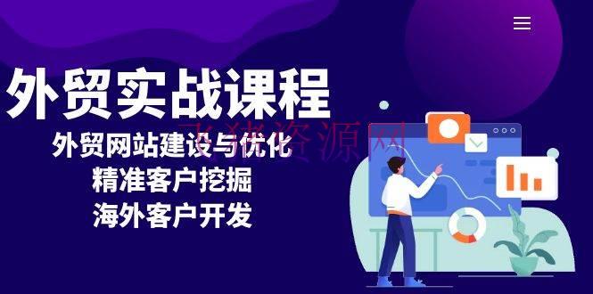 【跨境电商】外贸实战课程：外贸网站建造与优化，精准客户发掘，海外客户开发 - 跨境电商 飞猪资源网-飞猪资源网