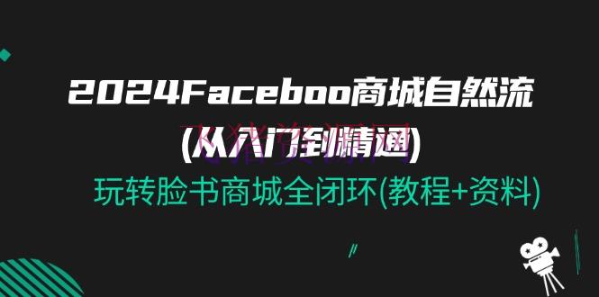 【跨境电商】2024Facebook 商城天然流(从入门到通晓)，玩转脸书商城全闭环(教程+材料) - 跨境电商 - Facebook-飞猪资源网