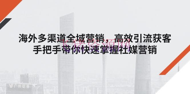 【跨境电商】海外多渠道 全域营销，高效引流获客，手把手带你快速把握社媒营销 - 跨境电商 - 海外营销, 爆粉引流-飞猪资源网