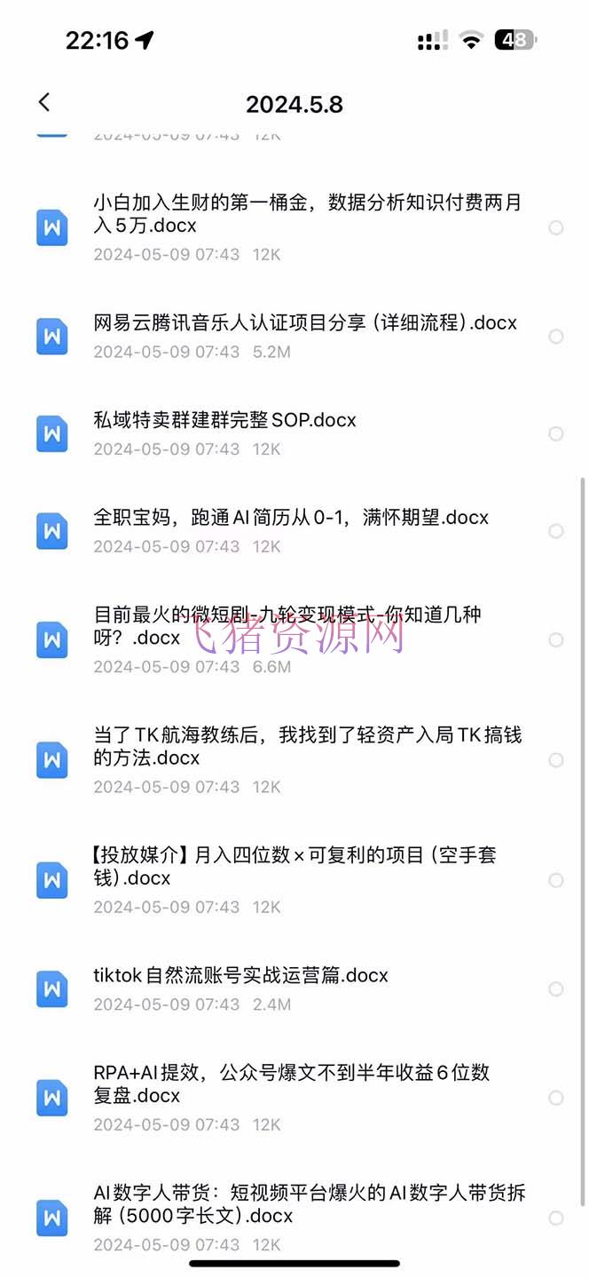 2024生财有术·第八期 互联网创业者聚集地，仿制高手挣钱办法(5月9日更新)