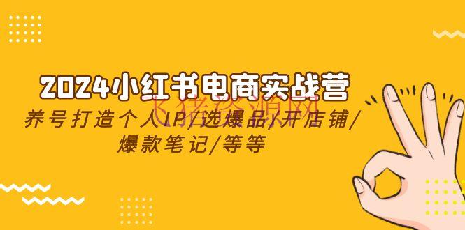【网赚项目】2024小红书电商实战课程，养号打造IP/选爆品/开店肆/爆款笔记/等等（24节） - 网赚项目 - 小红书, 电商运营, 网赚项目-飞猪资源网