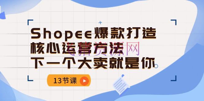【跨境电商】Shopee-爆款打造中心运营办法，下一个大卖便是你（13节课） - 跨境电商 - shopee-飞猪资源网