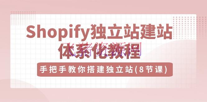 【跨境电商】Shopify独立站-建站体系化教程，手把手教你建立独立站（8节视频课） - 跨境电商 - shopify独立站-飞猪资源网