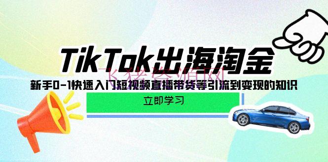 【跨境电商】TikTok-出海淘金，新手0-1快速入门短视频直播带货等引流到变现的常识 - 跨境电商 - tiktok, 短视频-飞猪资源网
