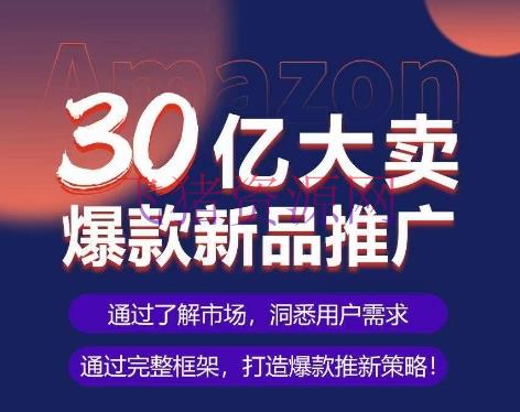 【跨境电商】亚马逊·30亿大卖爆款新品推行，可仿制、全程事例实操的爆款推新SOP - 跨境电商 - 亚马逊运营-飞猪资源网