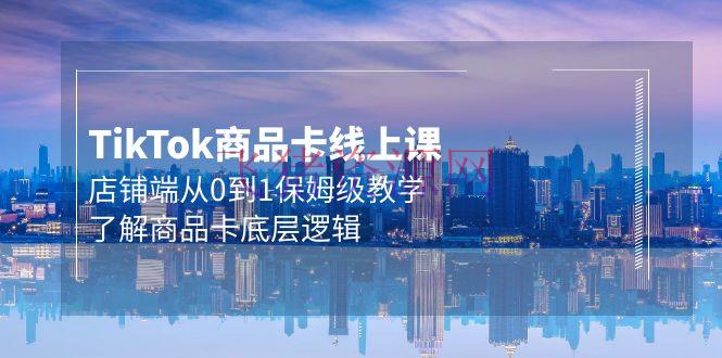 【跨境电商】Tk产品卡线上课，TIKTOK店肆端从0到1保姆级教育，了解产品卡底层逻辑（20节） - 跨境电商 - tiktok, TikTok电商, TikTok运营-飞猪资源网