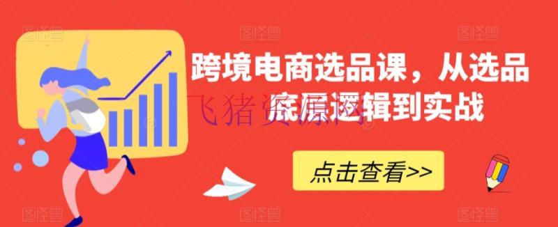 【跨境电商】跨境电商选品课，从选品到底层逻辑到实战 - 跨境电商 - 亚马逊选品-飞猪资源网