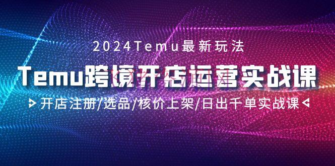 【跨境电商】2024Temu跨境开店运营实战教程，开店注册/选品/核价上架/日出千单实战课 - 跨境电商 - Temu跨境, 拼多多TEMU-飞猪资源网